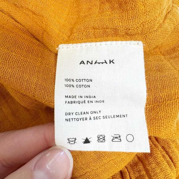 Anaak Off the Shoulder Freya Maxi Dress Boho Gauze Golden Mustard Size 2 (M) - Picture 7 of 11
